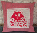 housse de coussin chouette rouge