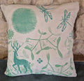 housse de coussin cerf et libellules