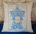 housse de coussin chakra bleu
