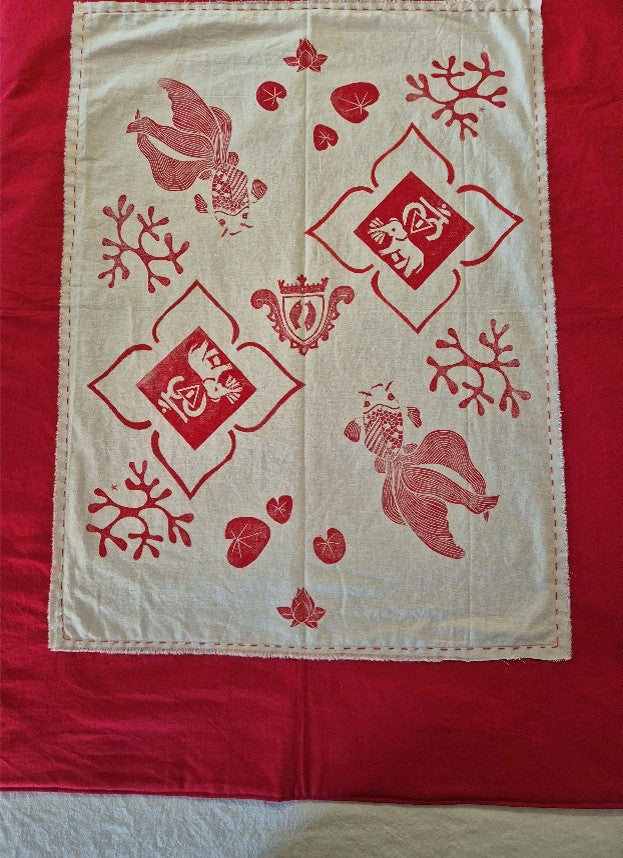 plaid rouge chakra racine et signe du poisson