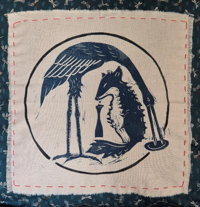 housse de coussin le renard et la cigogne