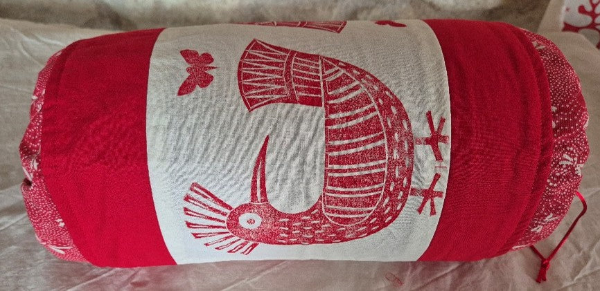 housse de coussin oiseau à hupette