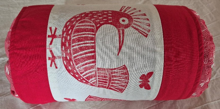 housse de coussin oiseau à hupette