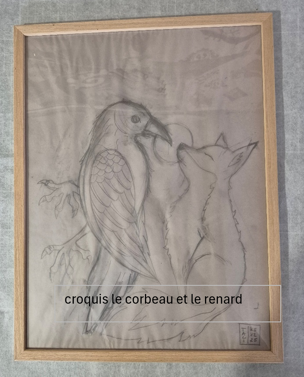 housse de coussin le corbeau et le renard