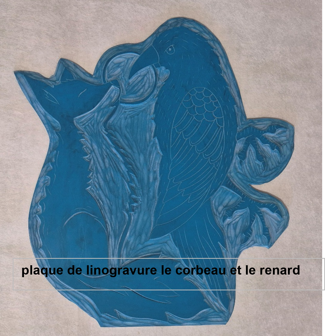 housse de coussin le corbeau et le renard